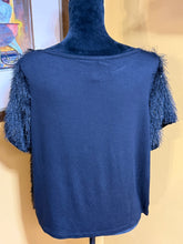 Load image into Gallery viewer, ASHLEY STEWART Black Tassel Top Sz 14/16
