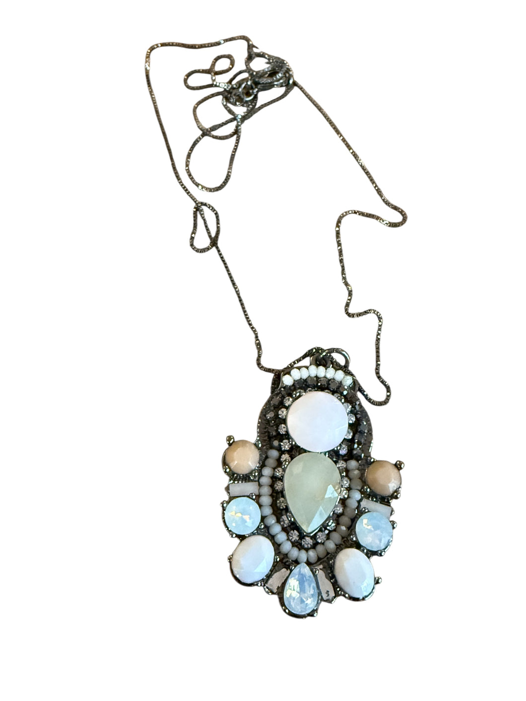 Express Signed Gemstone Pendant Necklace