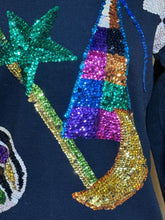 Load image into Gallery viewer, OS International Sequin Sweater Fit Sz S
