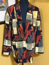 Load image into Gallery viewer, Kensington Square Abstract Blazer Sz L

