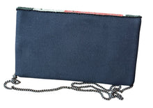 Load image into Gallery viewer, Green Cream Burgundy Beaded Clutch
