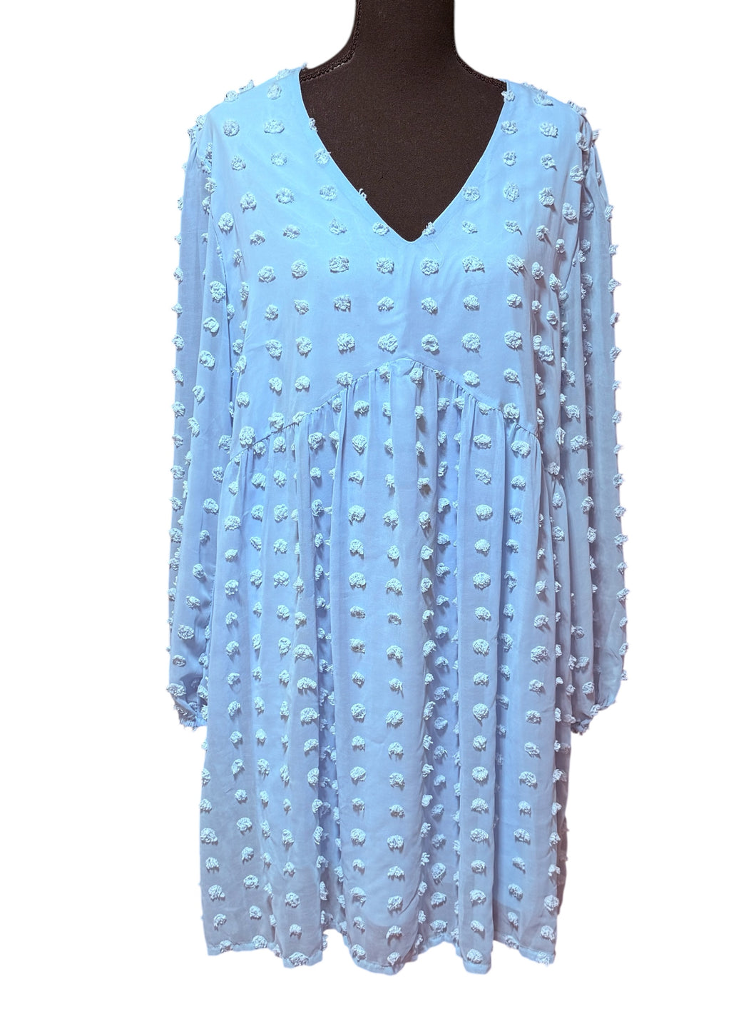 KIRUNDO Powder Blue Baby Doll Dress Sz XL