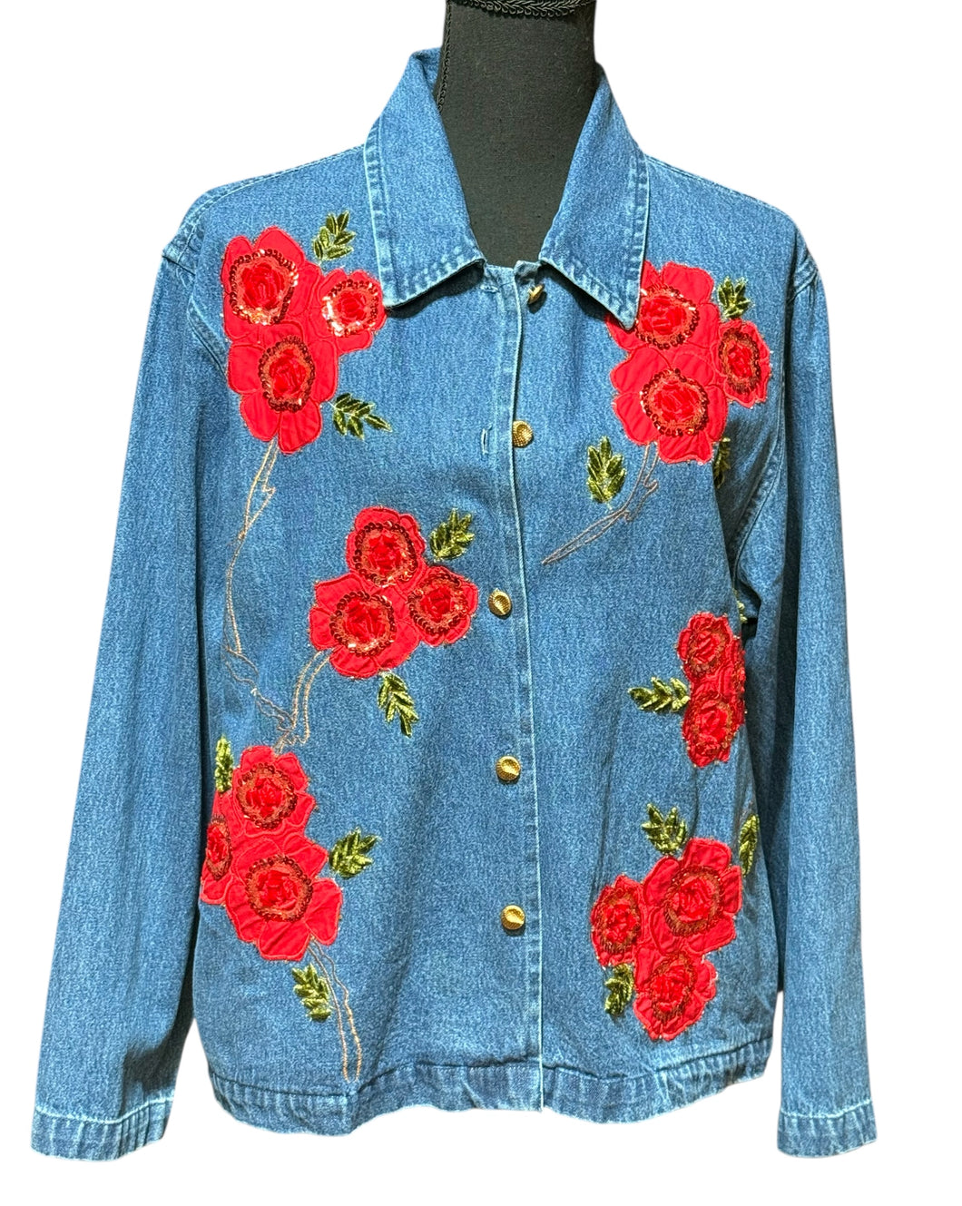 Tantrums Rose Detail Jacket Fit Sz L