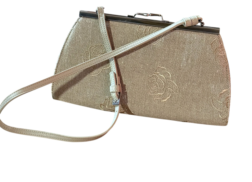 Liz Claiborne Vtg Rose Detail Clutch
