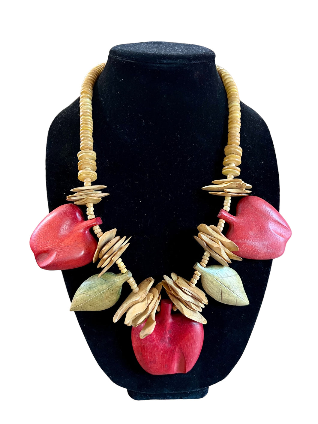 Apple Statement Wooden Necklace