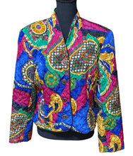 Load image into Gallery viewer, VTG Gay Boyer Baroque Quilted Blazer Sz 14
