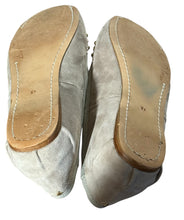 Load image into Gallery viewer, Sam Edelman Taupe Beaded Leather Suede Ballet Flats Sz 8.5M
