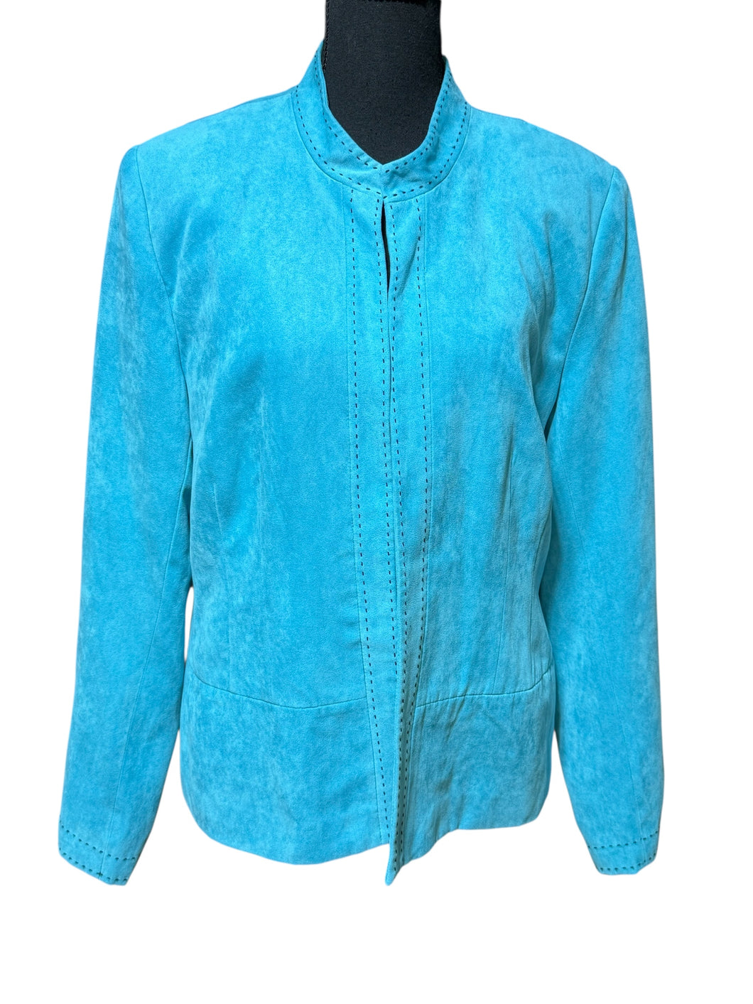 Dress Barn Aqua Blue Jacket Fit Sz L