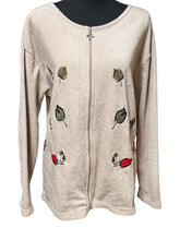 Load image into Gallery viewer, Nick &amp; Sarah VTG Leaf Fleece Jacket Sz 1X
