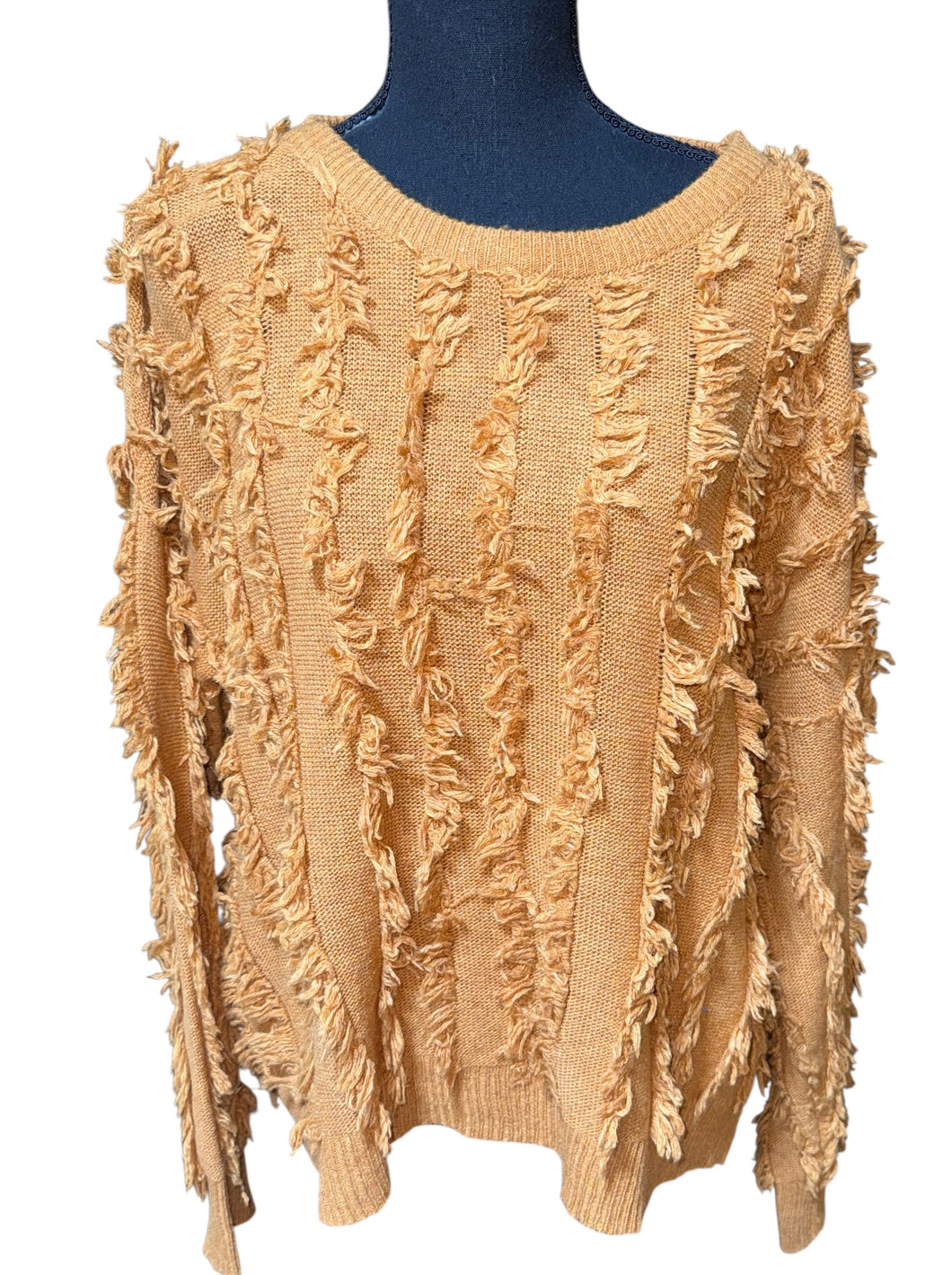 Lumiere Fringe Knit Sweater Sz L