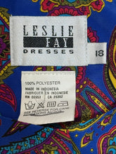 Load image into Gallery viewer, Vintage Leslie Fay Paisley Dress Plus Size 18
