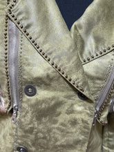 Load image into Gallery viewer, SEANDARA Olive Faux Fur Double Breasted Jacket Sz S
