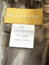 Load image into Gallery viewer, SEANDARA Olive Faux Fur Double Breasted Jacket Sz S
