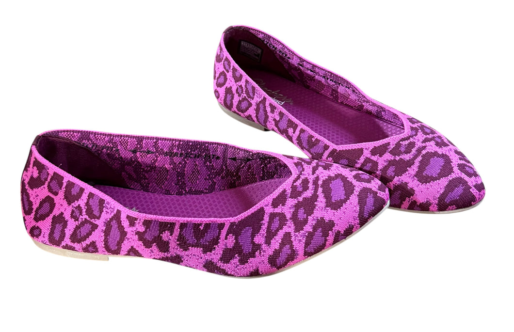 Skechers Air Cooled Memory Foam Flats Women’s Magenta Leopard Print Sz 9.5