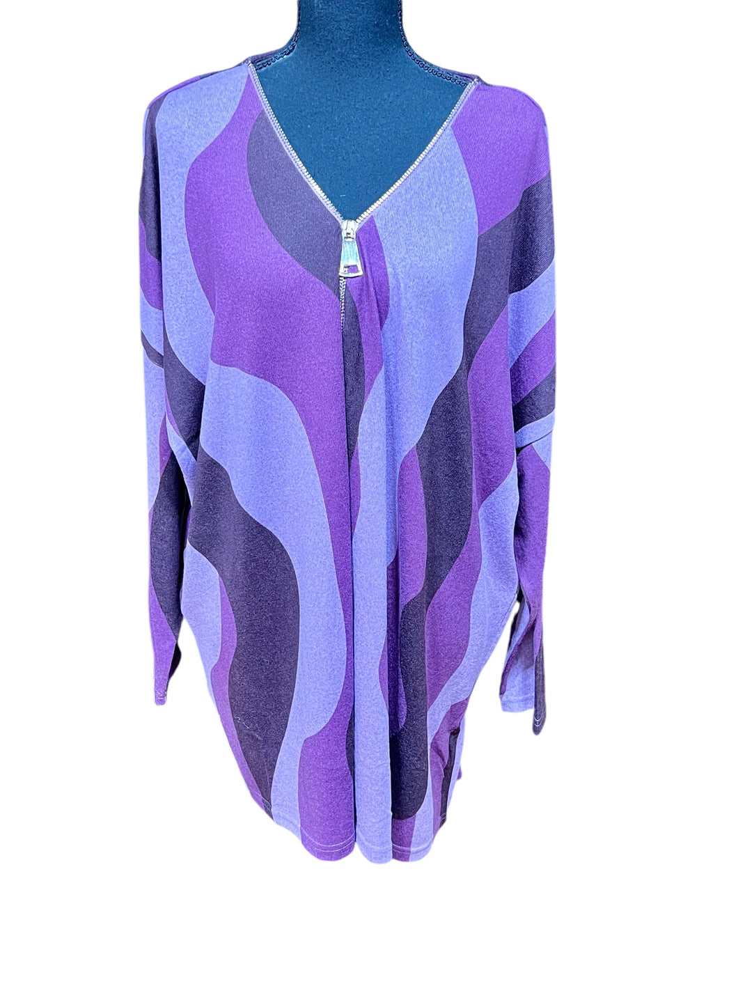 Zim & Zoe Shades of Purple Top Sz 26/28