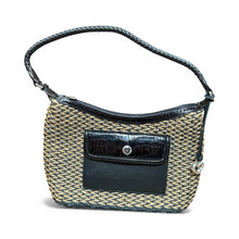 Load image into Gallery viewer, BRIGHTON Edna Woven Straw Wicker Natural Tan Brown Leather Handbag
