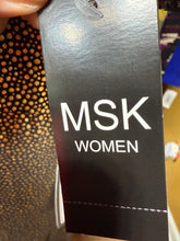 Load image into Gallery viewer, MSK Woman Gold Black Dress Sz 2X with Statement Necklace
