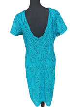 Load image into Gallery viewer, SD Collection Teal Sequin Dress Fit Sz 12
