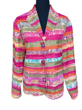 Load image into Gallery viewer, Cold water Creek Mixed Print Blazer Sz M
