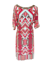 Load image into Gallery viewer, Chico’s Beaded Abstract Shift Dress Sz XL
