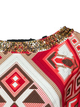Load image into Gallery viewer, Chico’s Beaded Abstract Shift Dress Sz XL
