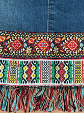 Load image into Gallery viewer, EST 1946 Denim Embroidered Skirt Fit Sz 14
