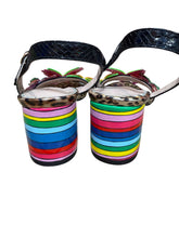 Load image into Gallery viewer, Betsey Johnson Animal Print Butterfly Sandals Sz 6
