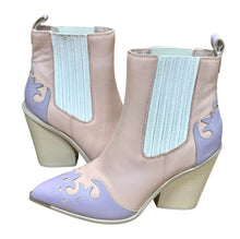 Load image into Gallery viewer, Steve Madden Pink Purple Colorblock Booties Sz 7M
